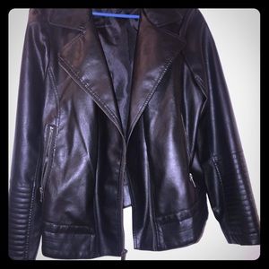 Ava and Viv Faux Leather Moto Jacket